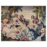 Petit Point Embroidery in Ornate Antique Frame