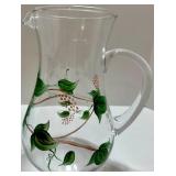 Mixed Lot: Glass Pitcher, Vase, Bowls & Plates