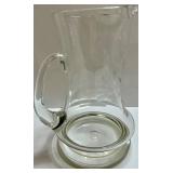 Mixed Lot Clear Glass Vases, Pitcher, Tumblers & Lighted Angel