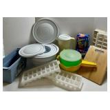 Assorted Kitchen Essentials including Pampered Chef, Ziploc, Tupperware