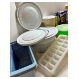 Assorted Kitchen Essentials including Pampered Chef, Ziploc, Tupperware