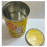 Vintage Red Dot Potato Chips Tin & Glass Oil Lamp Mixed Lot