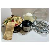 Vintage Kaz Bread & Bun Warmer, Crock-Pot Little Dipper & Kitchen Mixed Lot