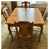 Wood Dining Table With 4 Chairs