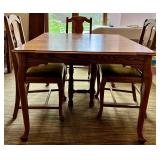 Wood Dining Table With 4 Chairs