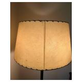 Ornate Three-Light Floor Lamp With Drum Shade