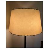 Ornate Three-Light Floor Lamp With Drum Shade