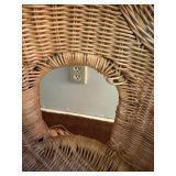 Wicker Armchair With Floral Cushions