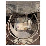 Metal Patio Dining Set With Chairs & Side Table