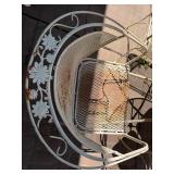 Metal Patio Dining Set With Chairs & Side Table