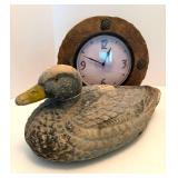 First American Time Co Wall Clock & Duck Decoy