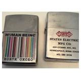Vintage Zippo Lighters & Ship Relief Cigarette Case Mixed Lot