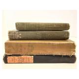 Antique Wood Drawer With Vintage Books Mixed Lot