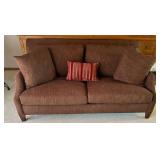 Sam Moore Upholstered Sofa With Accent Pillow