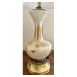 Vintage Glass Table Lamp Pair With Matching Bases