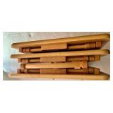 Wood Folding TV Tray Table Set