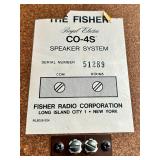 Vintage The Fisher Royal Electra Co-4s Speaker System