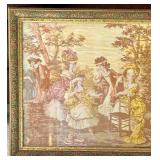 Large Vintage Framed Textile Wall Art