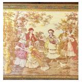Large Vintage Framed Textile Wall Art
