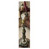 Decorative Lamp, Santa Figure & Mirror Mixed Lot