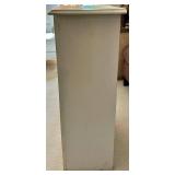 Vintage White Wood Storage Cabinet With Drawer and Door