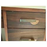 Vintage / Art Deco Mahogany Kneehole Desk With 9 Drawers