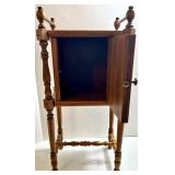 Vintage Wooden Smoking Cabinet Stand