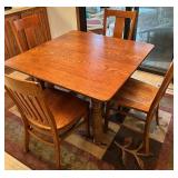 Vintage Wood Dining Table Set (Lot of 6)
