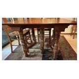 Vintage Wood Dining Table Set (Lot of 6)