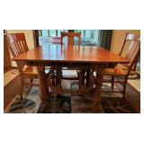 Vintage Wood Dining Table Set (Lot of 6)