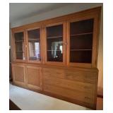 Large Oak Hutch / Buffet Cabinet