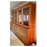 Large Oak Hutch / Buffet Cabinet