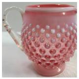 Fenton Hobnail Pink Glass Pitcher