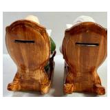 Lefton Retirement Fund Bank Figurine Pair (Lot of 2)