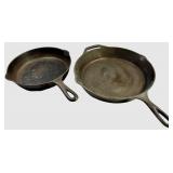Lodge & Griswold #7 Cast Iron Skillets (Lot of 2)