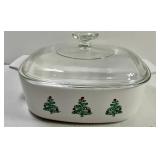 Corningware Christmas Tree Covered Casserole Dishes (Set of 2)