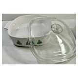 Corningware Christmas Tree Covered Casserole Dishes (Set of 2)