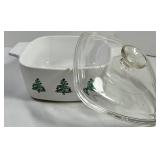 Corningware Christmas Tree Covered Casserole Dishes (Set of 2)