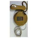 Vintage Beige Corded Push-Button Telephone - Untested As-Is
