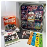 Minnesota Twins World Series Memorabilia Mixed Lot including 1965 Twins / Dodgers Program