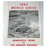 Minnesota Twins World Series Memorabilia Mixed Lot including 1965 Twins / Dodgers Program