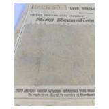 The Minneapolis Star Embossed Newspaper Front Page - Circa 1968
