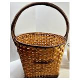 Harvest Decor Mixed Lot Basket, Scarecrow Pair, Vase, Wire Teapot & Soap Set