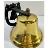 Brass Bell With Black Wall Mount
