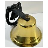 Brass Bell With Black Wall Mount