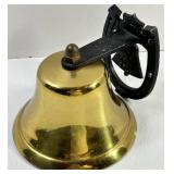 Brass Bell With Black Wall Mount