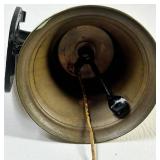 Brass Bell With Black Wall Mount