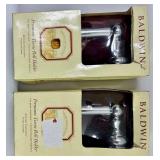 Baldwin Bathroom Accessory Set (Lot of 3) Tissue Roll Holders and Towel Bar