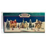 Christmas Valley Hollyshire Place Illuminated Porcelain Village Set (Lot of 16)