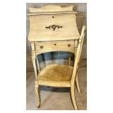 Vintage Painted Secretary Desk & Chair